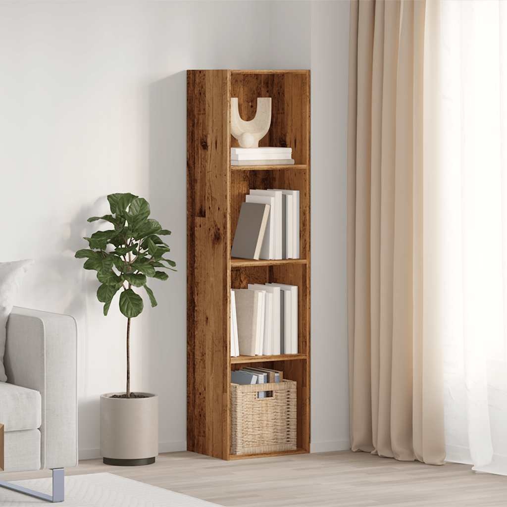 Boekenkast/TV-meubel 36x30x143cm Bewerkt Hout Oud Houtkleurig (29% Korting)