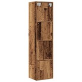 Boekenkast/TV-meubel 36x30x143cm Bewerkt Hout Oud Houtkleurig (29% Korting)