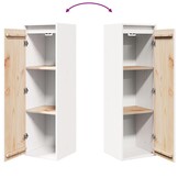 VidaXL Wandkast 30x30x100cm Grenenhout Wit - 34% Korting!