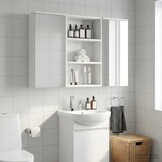 Witte Badkamerkast van Hout - 40x16x62,5 cm - 34% Korting