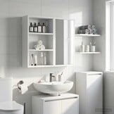 Witte Badkamer Wandkast 40x16x62,5 cm Hout - 58% Korting