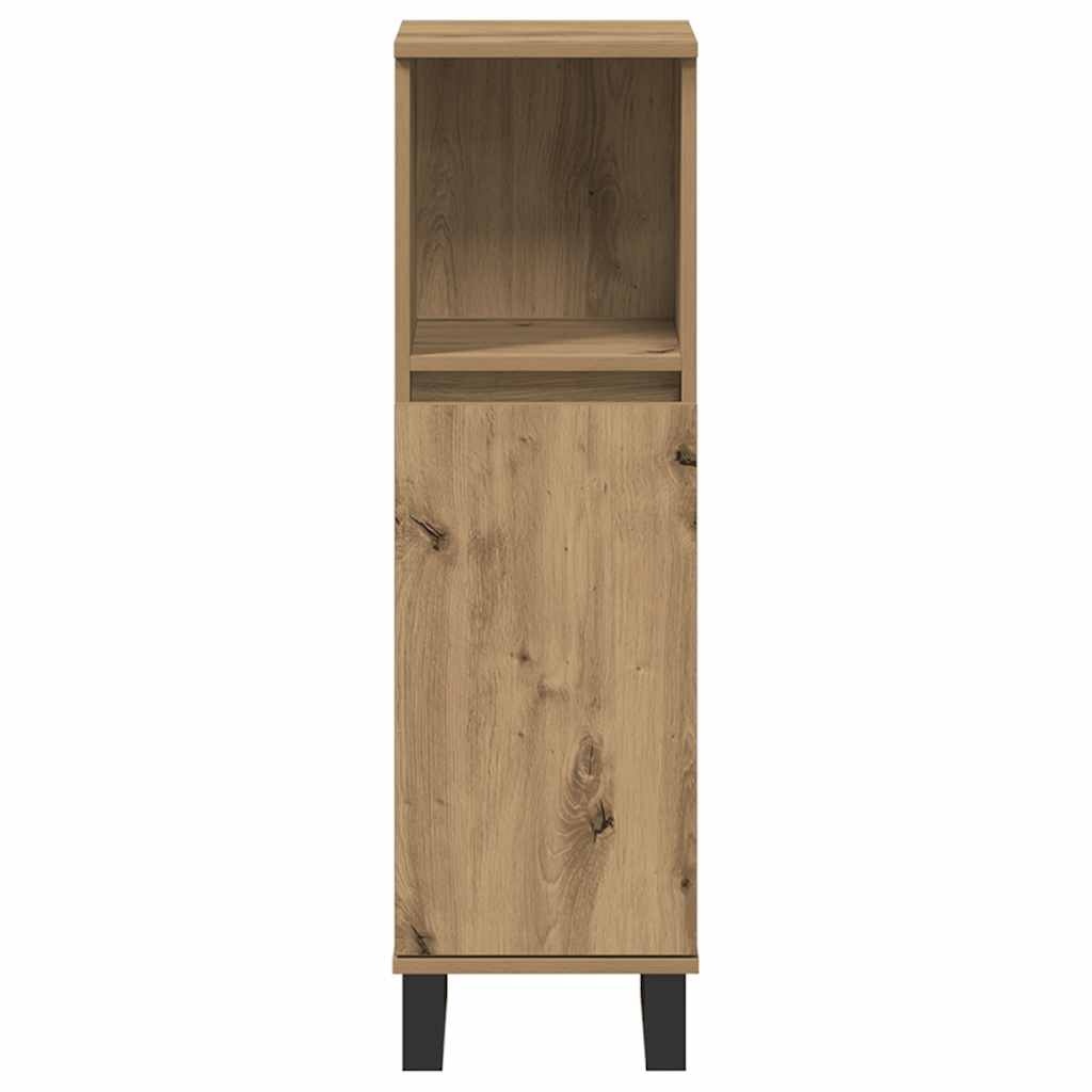 Badkamerkast bewerkt hout 30x30x100 cm - Artisanaal Eiken (54% Korting)