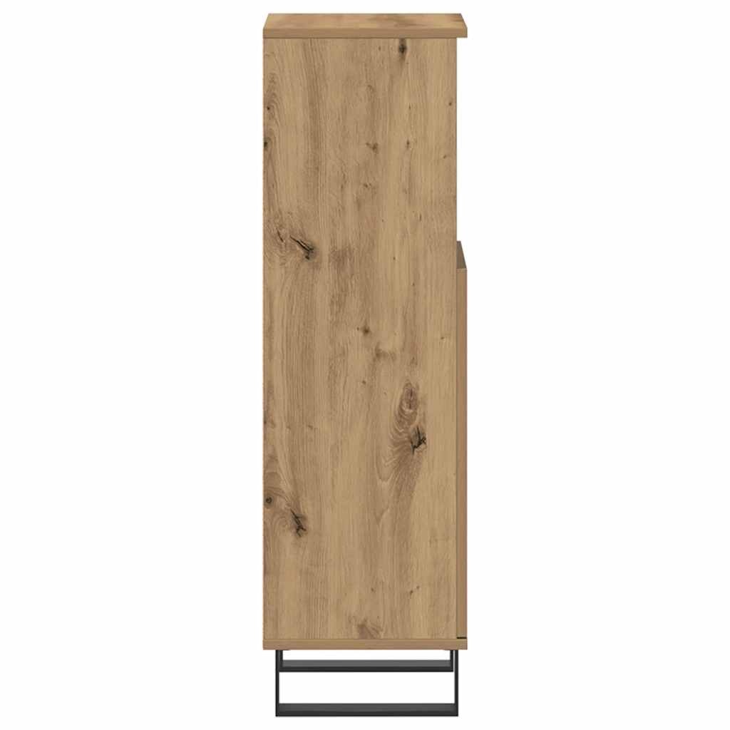 Badkamerkast bewerkt hout 30x30x100 cm - Artisanaal Eiken (54% Korting)