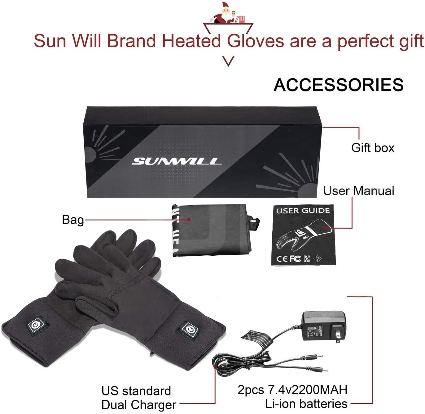Oplaadbare Verwarmde Handschoenen Heren Dames - 3 standen - Touchscreen - 79% Korting