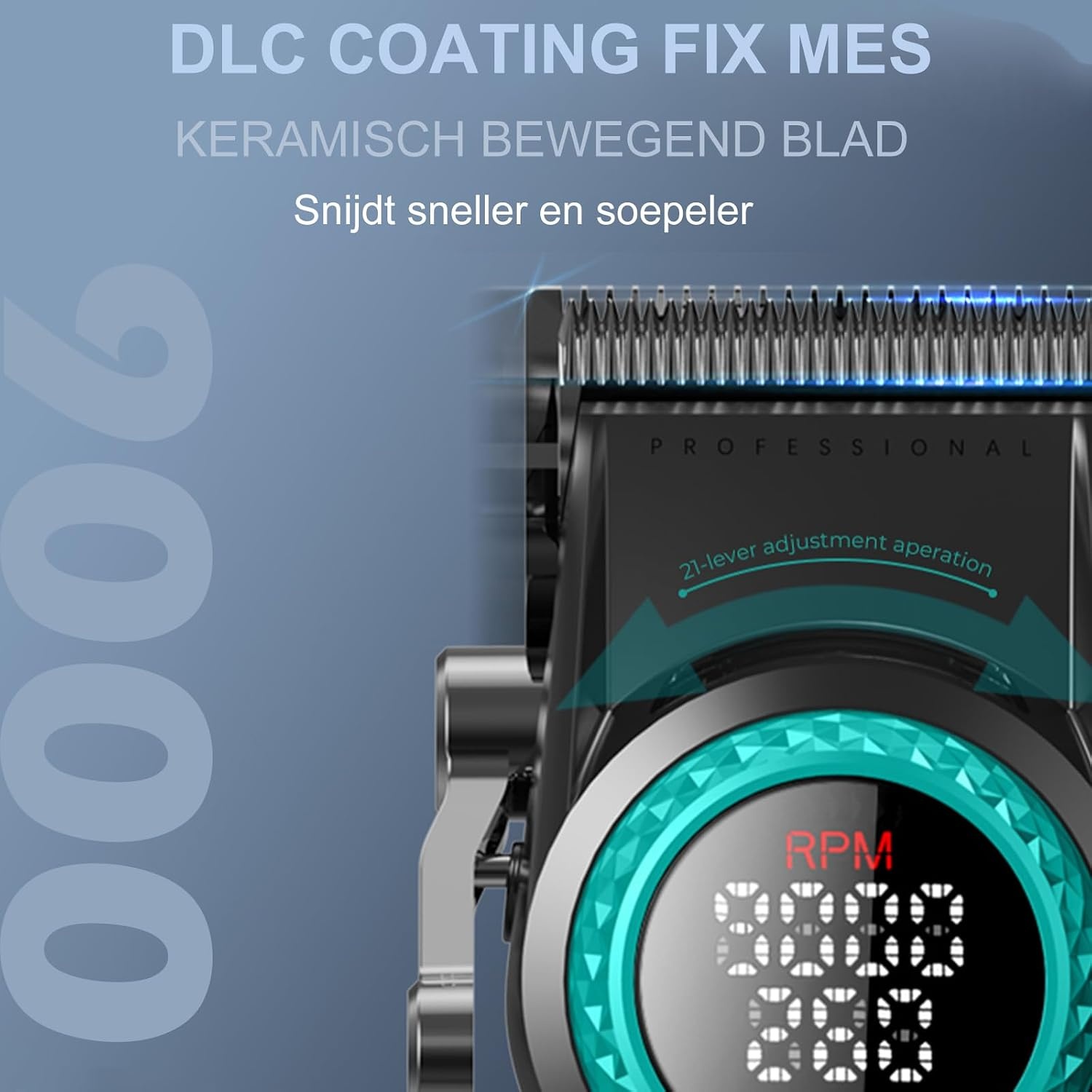 Draadloze Tondeuse met LED Display & Keramisch Mes - 34% Korting