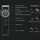Draadloze Tondeuse met LED Display & Keramisch Mes - 34% Korting