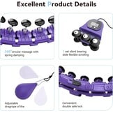 Smart hoelahoep voor volwassenen, intelligente gewogen fitnesshoepel plus maat met 27 afneembare knopen, voor vrouwen en mannen, voor vetverbrandende workout thuis