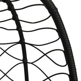 vidaXL Hangstoel met kussen poly rattan en staal antracietkleurig