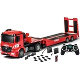 Carson Mercedes-Benz Arocs Goldhofer 2.4G 100% RTR, op afstand bestuurd voertuig, bouwvoertuig met functies licht en geluid, incl. batterijen en afstandsbediening, rood