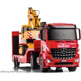 Carson Mercedes-Benz Arocs Goldhofer 2.4G 100% RTR, op afstand bestuurd voertuig, bouwvoertuig met functies licht en geluid, incl. batterijen en afstandsbediening, rood