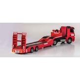 Carson Mercedes-Benz Arocs Goldhofer 2.4G 100% RTR, op afstand bestuurd voertuig, bouwvoertuig met functies licht en geluid, incl. batterijen en afstandsbediening, rood