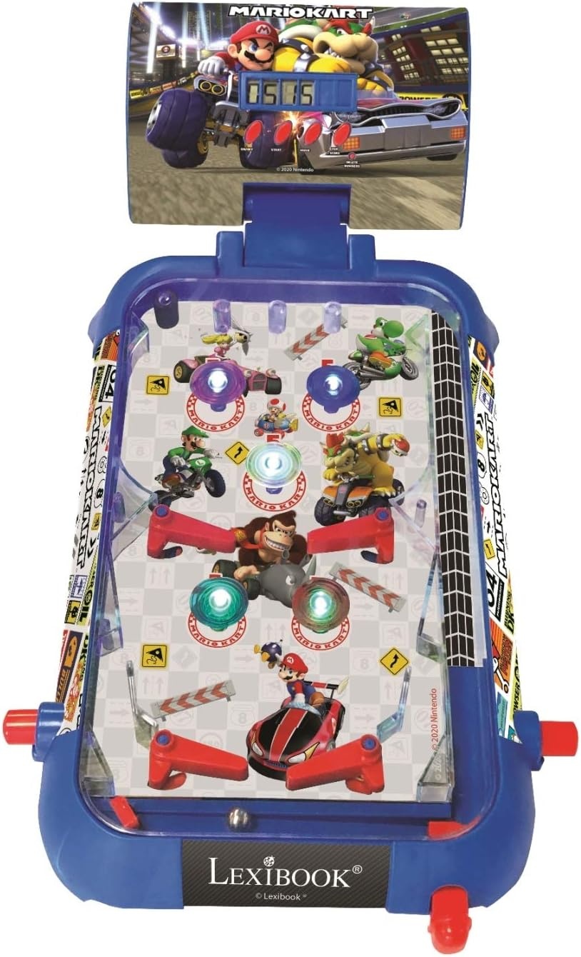 Lexibook Mario Kart Elektronische Flipperkast - 39,3 x 26 cm - Rood/Blauw