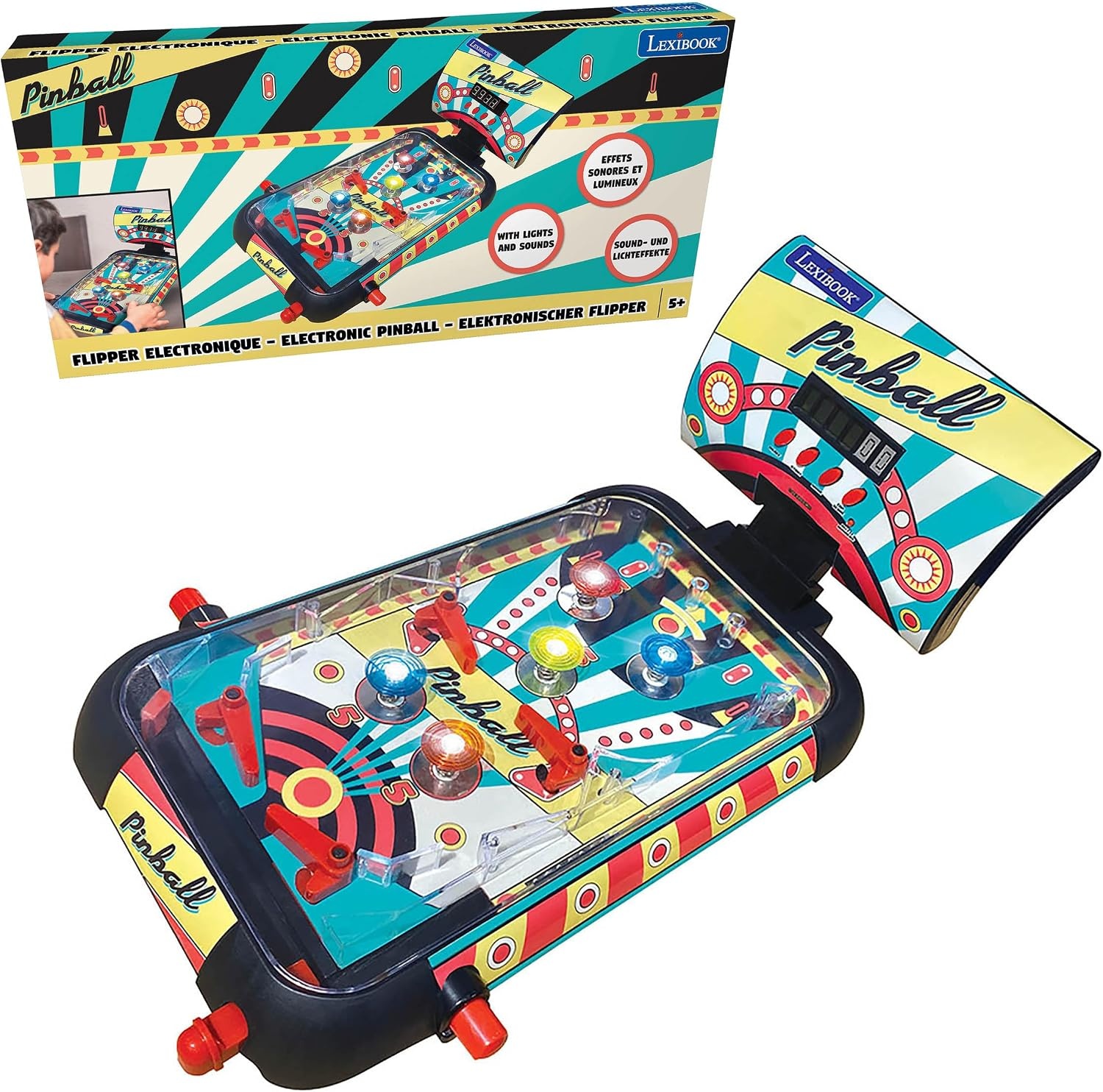 Lexibook Mario Kart Elektronische Flipperkast - 39,3 x 26 cm - Rood/Blauw