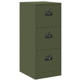 vidaXL Bestandenkast Olijf Groen 44 x 50 x 106,5 cm Koudgewalst Staal