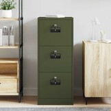 vidaXL Bestandenkast Olijf Groen 44 x 50 x 106,5 cm Koudgewalst Staal