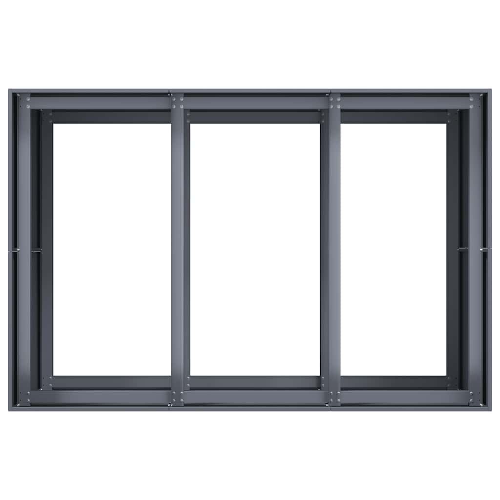 vidaXL Plantenbak 120x80x80 cm staal antracietkleurig