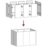 vidaXL Plantenbak 120x80x80 cm staal antracietkleurig