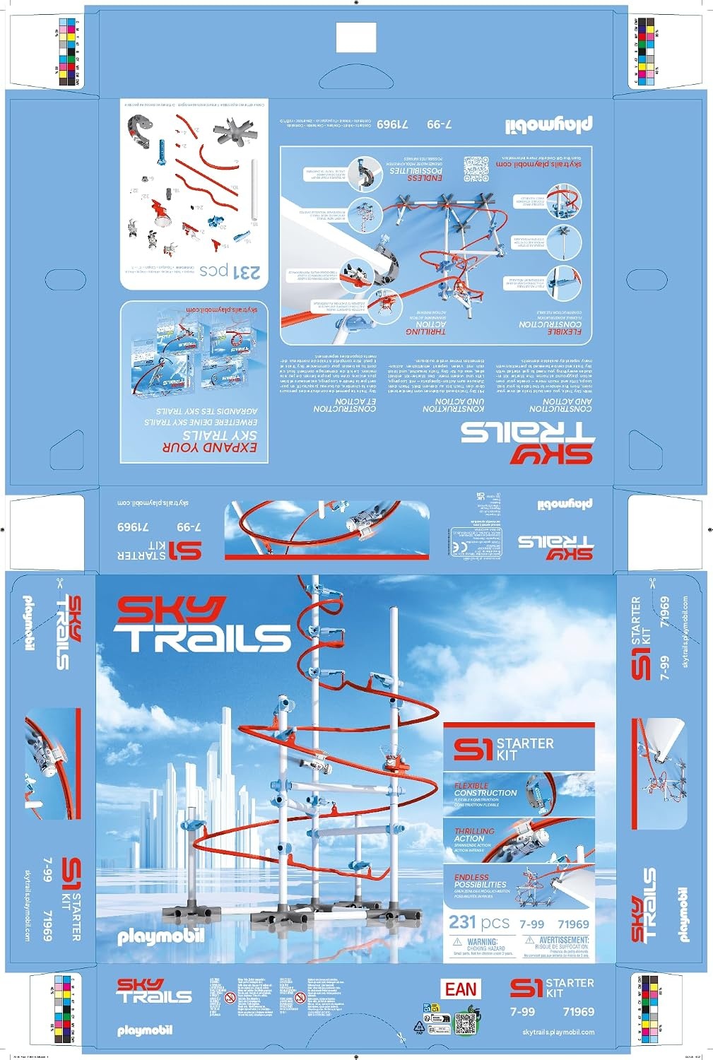 Sky Trails Starterkit, bouwspeelgoed voor fantasierijke routes en avonturen, bouw je eigen wereld, voor eindeloos speelplezier, voor actiefans en bouwliefhebbers