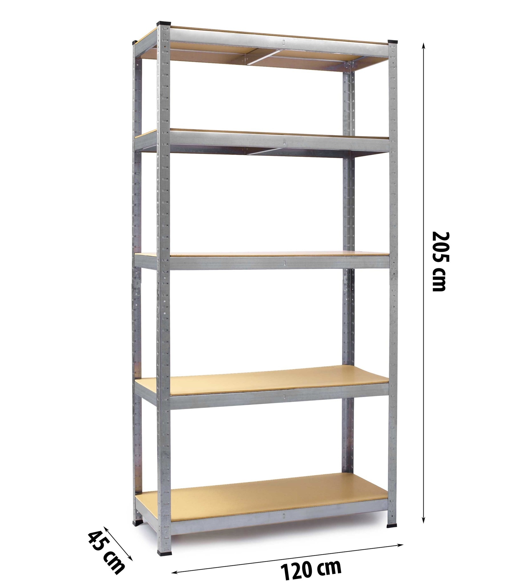 Stellingkast 205 x 120 x 45 - Opbergrek - Verzinkt