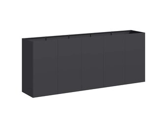 Plantenbak 200x40x80 cm Zwart - Koudgewalst Staal (30% Korting)