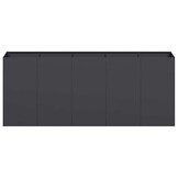 Plantenbak 200x40x80 cm Zwart - Koudgewalst Staal (30% Korting)