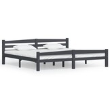 Stevig Bedframe Grenenhout Donkergrijs (200x200 cm) - 71% Korting!