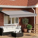 vidaXL Handmatige Luifel Frame Verstelbaar Antraciet 3,5 x 2 m Staal