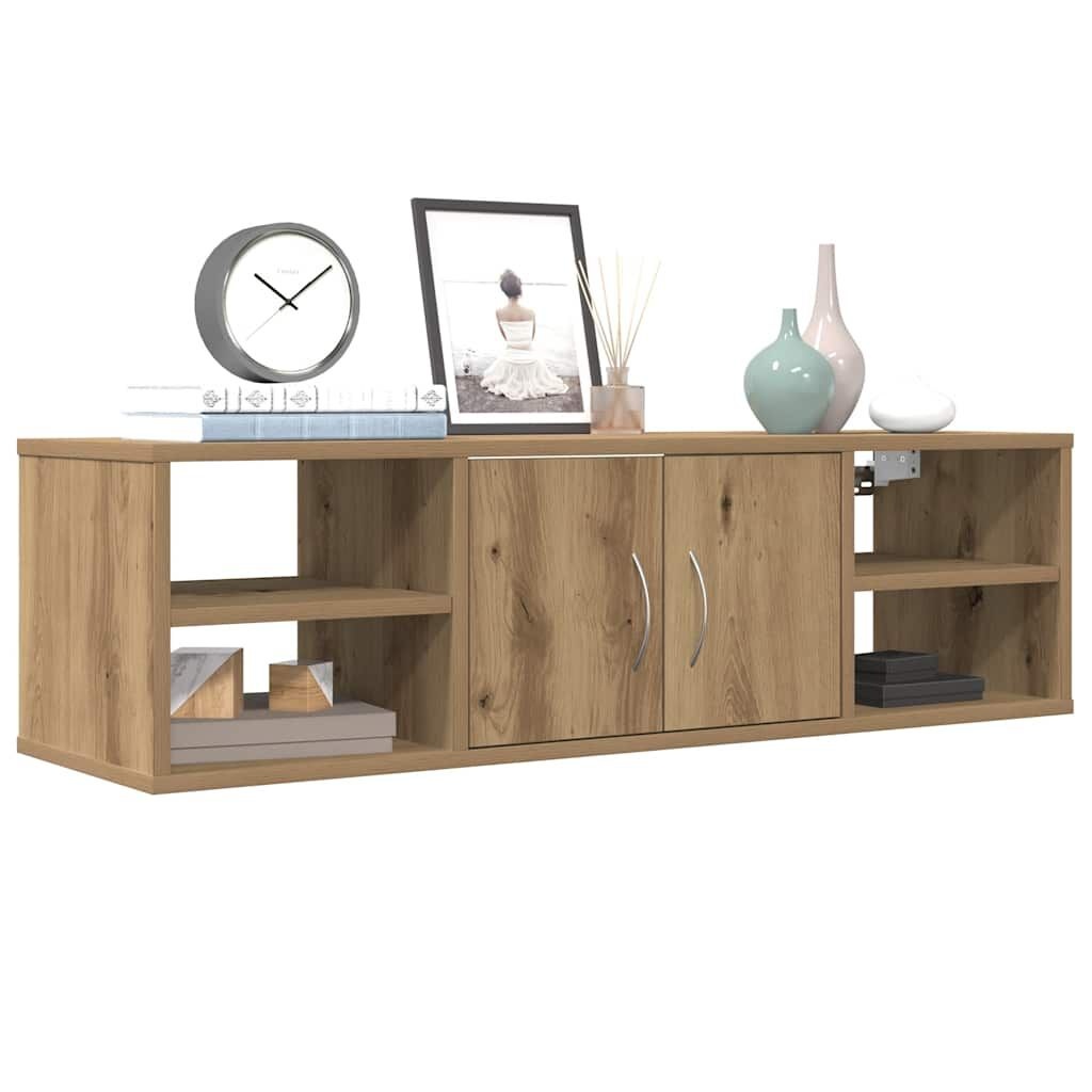 vidaXL Wandkast 101x30x29 cm bewerkt hout artisanaal eikenkleurig
