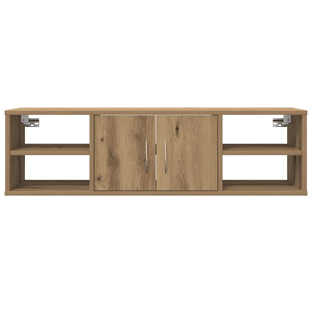 vidaXL Wandkast 101x30x29 cm bewerkt hout artisanaal eikenkleurig