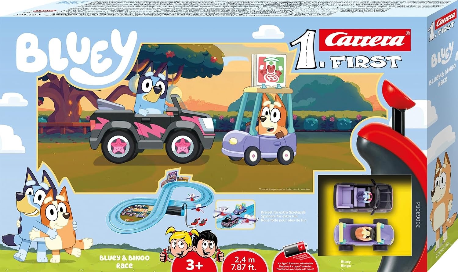 Carrera First Bluey & Bingo Racebaan - 2,4 meter - Meerkleurig