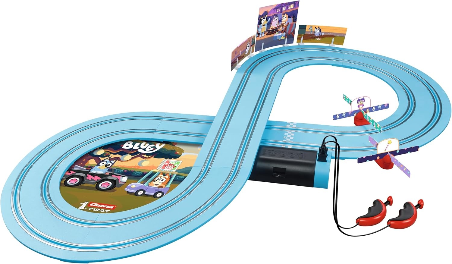 Bluey & Bingo Racebaan 2.4m met Tol - 34% Korting!