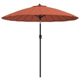vidaXL Parasol met aluminium paal 250 cm terracottakleurig