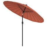 vidaXL Parasol met aluminium paal 250 cm terracottakleurig