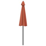 vidaXL Parasol met aluminium paal 250 cm terracottakleurig