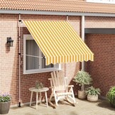Uittrekbare Luifel 200cm Oranje/Wit - 35% Korting!