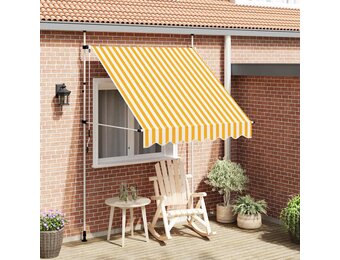 Uittrekbare Luifel 200cm Oranje/Wit - 35% Korting!