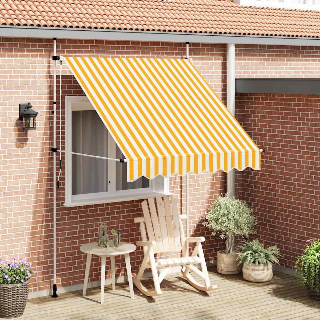 Uittrekbare Luifel 200cm Oranje/Wit - 35% Korting!