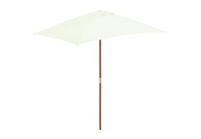 Parasol Zandkleurig 150x200 cm met Houten Paal - 51% Korting!