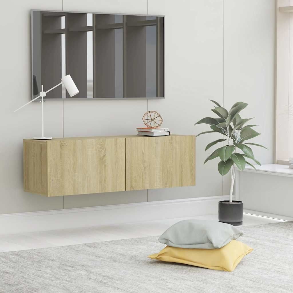 Tv-meubel 100x30x30cm Bewerkt Hout Sonoma Eiken - 33% Korting