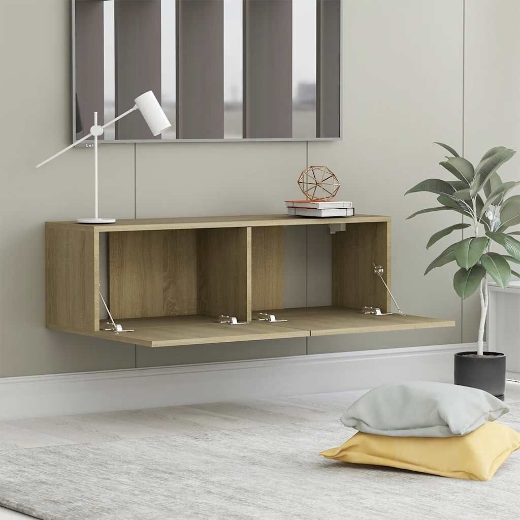 Tv-meubel 100x30x30cm Bewerkt Hout Sonoma Eiken - 33% Korting