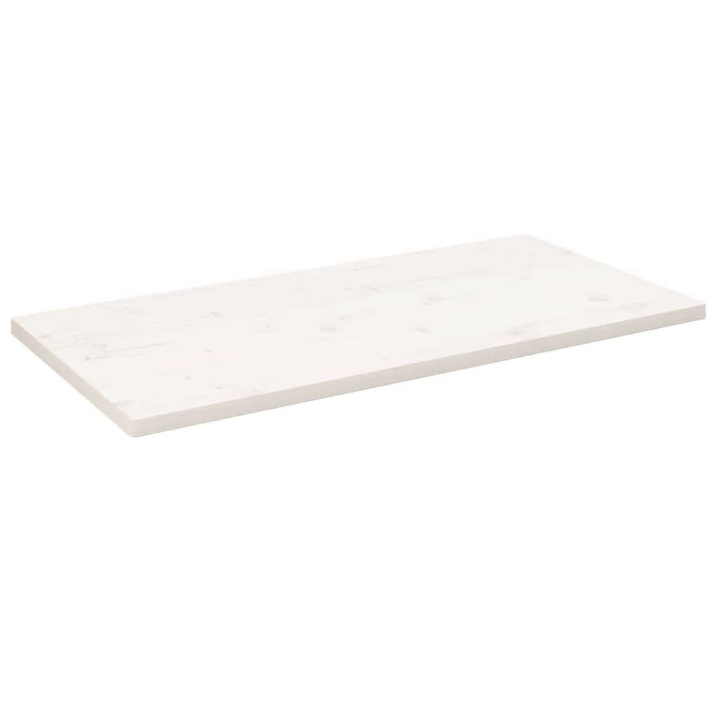 vidaXL Tafelblad rechthoekig 110x60x2,5 cm massief grenenhout wit