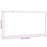 vidaXL Whiteboard magnetisch 100x50x1,7 cm aluminium