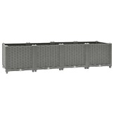 Verhoogde Plantenbak 160x40x38 cm PP Lichtgrijs - 34% Korting