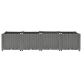 Verhoogde Plantenbak 160x40x38 cm PP Lichtgrijs - 34% Korting