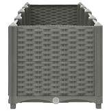 Verhoogde Plantenbak 160x40x38 cm PP Lichtgrijs - 34% Korting