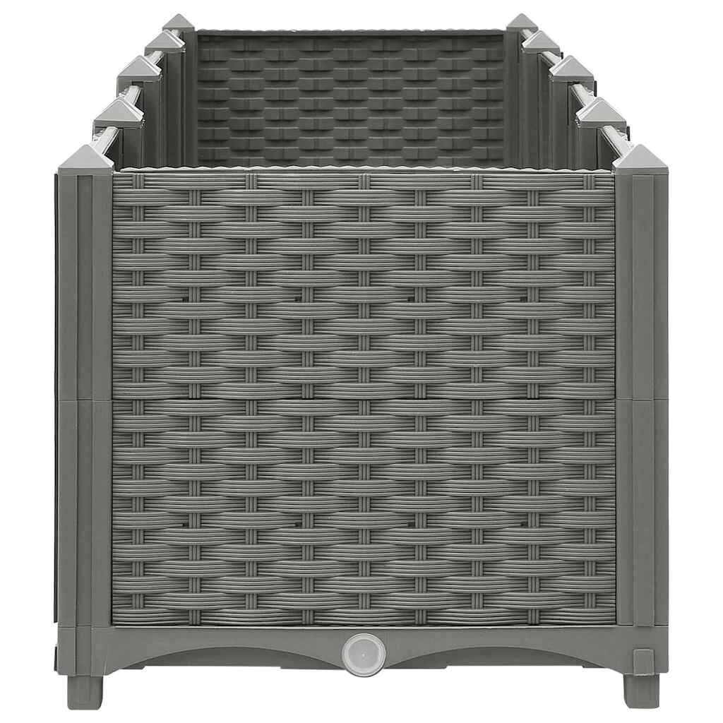 Verhoogde Plantenbak 160x40x38 cm PP Lichtgrijs - 34% Korting