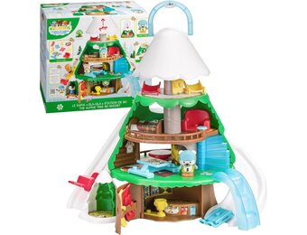 Klorofil - De Gla Resort dennenboom – speelgoed voor kinderen – skigebied – verzint je verhalen – miniatuurwereld – Klorofil universum – 1 figuur en 9 accessoires inbegrepen 700214