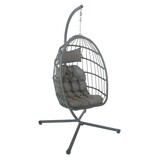 Inklapbare Hangstoel Egg Chair Grijs - 34% Korting!