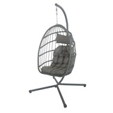 Inklapbare Hangstoel Egg Chair Grijs - 34% Korting!