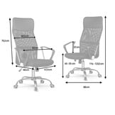 Bureaustoel ergonomisch - grijs - Sydney design - ademend